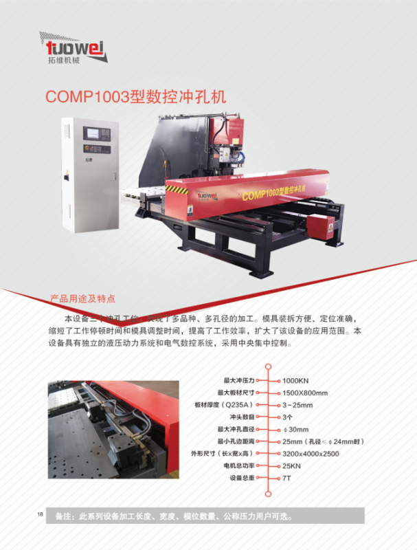山東拓維機械制造有限公司，汽車大梁沖，汽車小梁沖，鋼模板沖孔，鋼模板加工設備，汽車橫梁沖，數控平板沖孔機，中厚板數控沖床，數控沖鉆復合機，汽車縱梁沖，縱梁自動化生產線，中厚板沖割復合機，平地機刀片沖鉆生產線